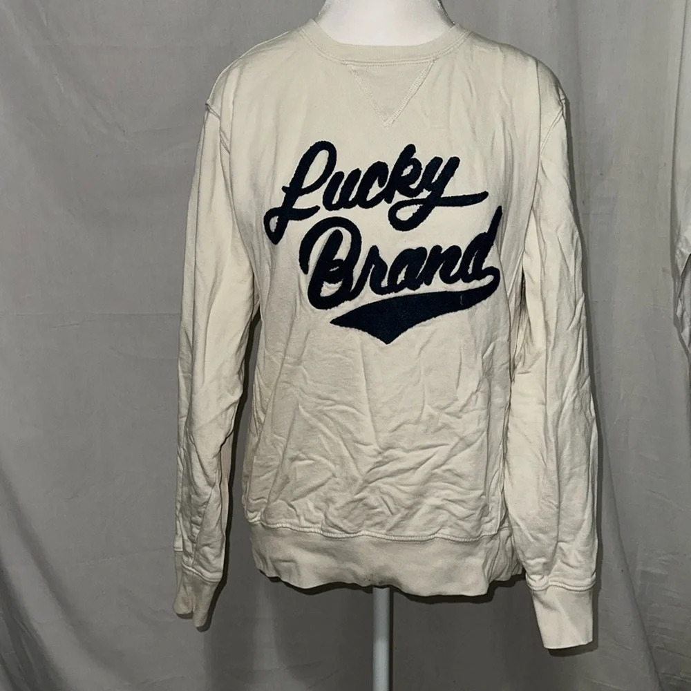 Lucky Brand Men's Crew Neck Long Sleeve Graphic sweater size small